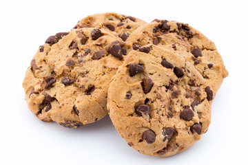Cookies nuts on the  isolated on white background.