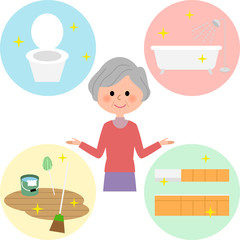 シニア女性　掃除あれこれ