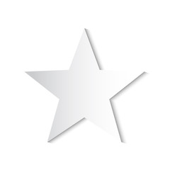 White star with shadow with background