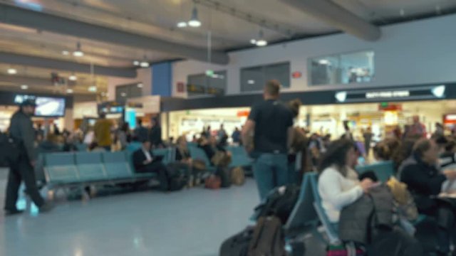  High quality video of airport gate in 4K