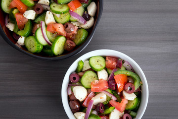healthy cucumber greek salad