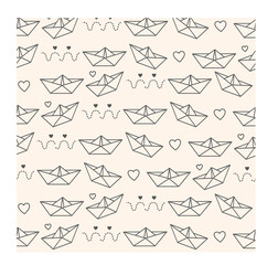 paper ship origami, origami, barco de papel, pattern, estampa, fundo, wallpaper, repetições