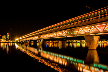 Light Streaks on a Bridge