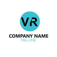 Vr Letter Logo Design