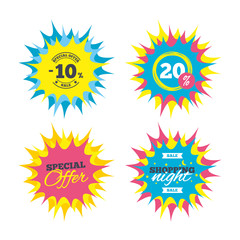 10 percent discount sign icon. Sale symbol.