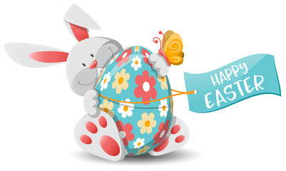 easter bunny and easter egg