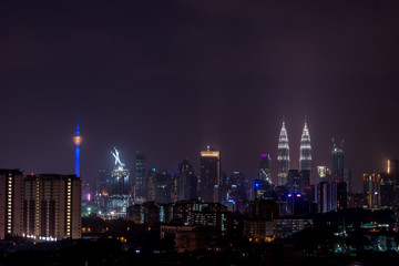 Kuala Lumpur city at night