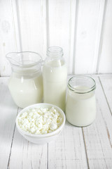 Fresh milk and cottage cheese