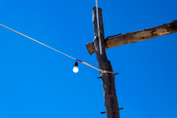 Fototapeta premium Light Bulb on Mexican Sky