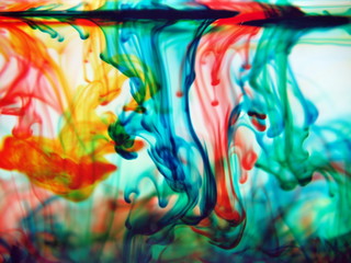 abstract colors in water