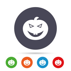 Halloween pumpkin sign icon. Halloween party.