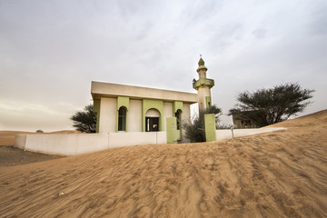 mosque in an abandoned vllage near Dubai