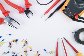 Electrical Equipment on White Background