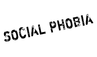 Social Phobia rubber stamp. Grunge design with dust scratches. Effects can be easily removed for a clean, crisp look. Color is easily changed.