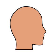 human head profile icon image vector illustration design
