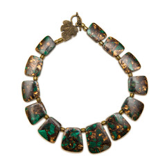 Nice elegant necklace isolated on white background