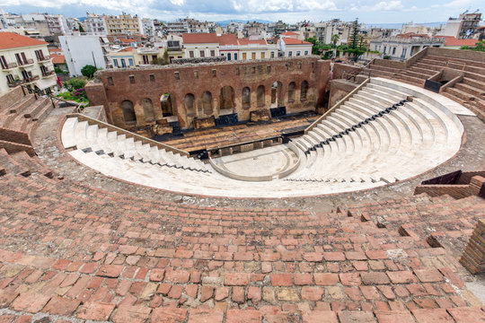 Ancient ruins of Roman Odeon, Patras, Peloponnese, Western Greece 
