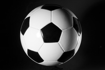Black and white soccer ball