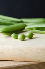 Fresh Green Peas Plucked from Pods