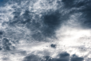Fototapeta premium Ominous Sky of Dark Grey and White Rain Clouds