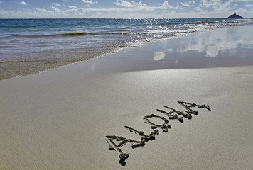 Hawaii Beach Aloha on Sand