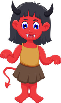 Cartoon devil girl for you design