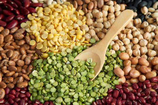 Heap of lentils Bean seeds background