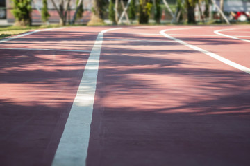 Obraz premium Old Running Track in School