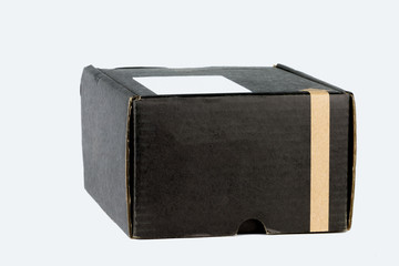 isolated old black box on white background