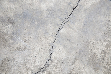 Cracked concrete texture, crack in the wall background