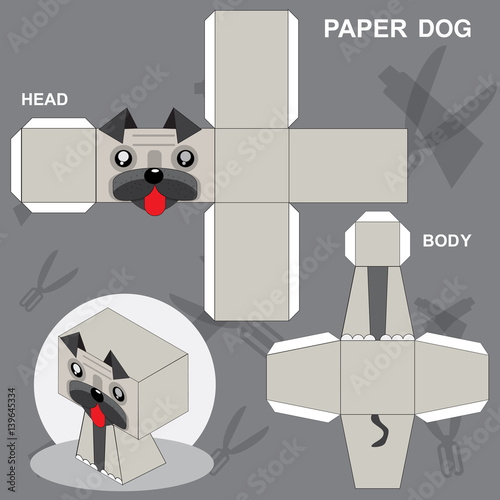 Dog Paper Craft Template Stock Image And Royalty Free Vector Files Dog Paper Craft Template