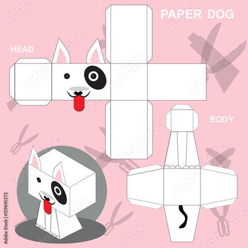 Dog Paper Craft Template Stock Image And Royalty Free Vector Files Dog Paper Craft Template