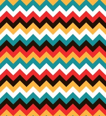 Bright colorful seamless zig zag pattern. Abstract chevron background.