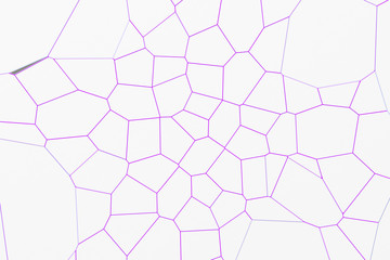 White fractured surface with colored glowing lines