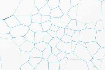 White fractured surface with colored glowing lines