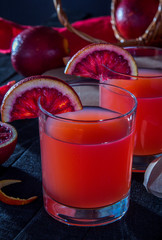 Homemade blood orange juice