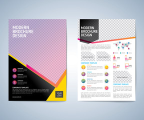 Business brochure, leaflet, annual report, cover design template. Can be use for print and publishing. vector background. 