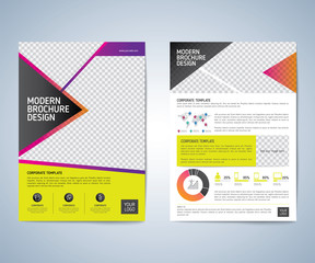 Business brochure, leaflet, annual report, cover design template. Can be use for print and publishing. vector background. 