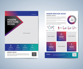 Business brochure, leaflet, annual report, cover design template. Can be use for print and publishing. vector background. 