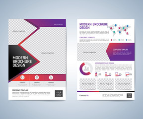 Business brochure, leaflet, annual report, cover design template. Can be use for print and publishing. vector background. 