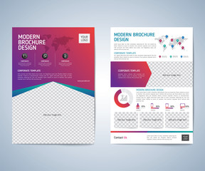 Business brochure, leaflet, annual report, cover design template. Can be use for print and publishing. vector background. 