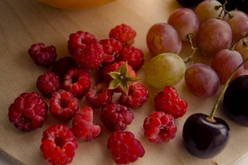 summer fruits and berries 