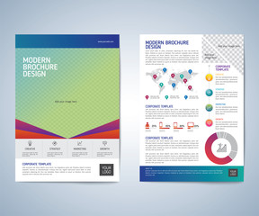 Business brochure, leaflet, annual report, cover design template. Can be use for print and publishing. vector background. 
