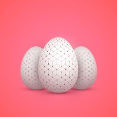 Illustration of Photorealistic Vector Easter Egg Set. Happy Easter Painted Vector Egg