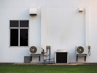 Air compressor installation on wall