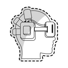 goggles virtual reality icon image vector illustration design