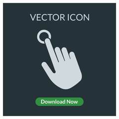 Hand point click vector icon