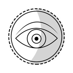 single eye icon image vector illustration design