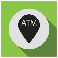 ATM location vector icon