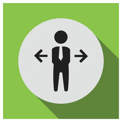 Person arrow vector icon